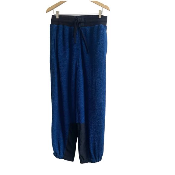 Free People Movement Cuddle Up Fleece Pants Fuzzy Prep School Blue Size Large - Picture 2 of 12